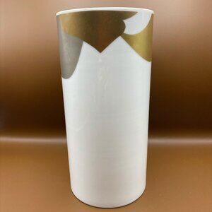 Rosenthal Germany Gold And Silver Painted Vase MCM